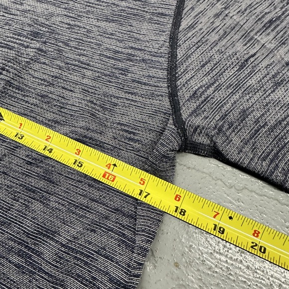 Lulu Lemon Mens Small Blue Gray Heather Performance Athletic Tee - Picture 7 of 8